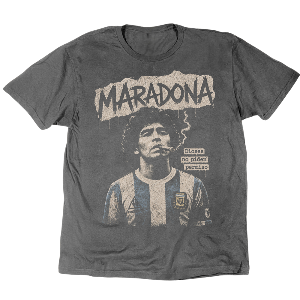 Maradona Dioses No Piden Permiso T-Shirt – Retro 90 Originals