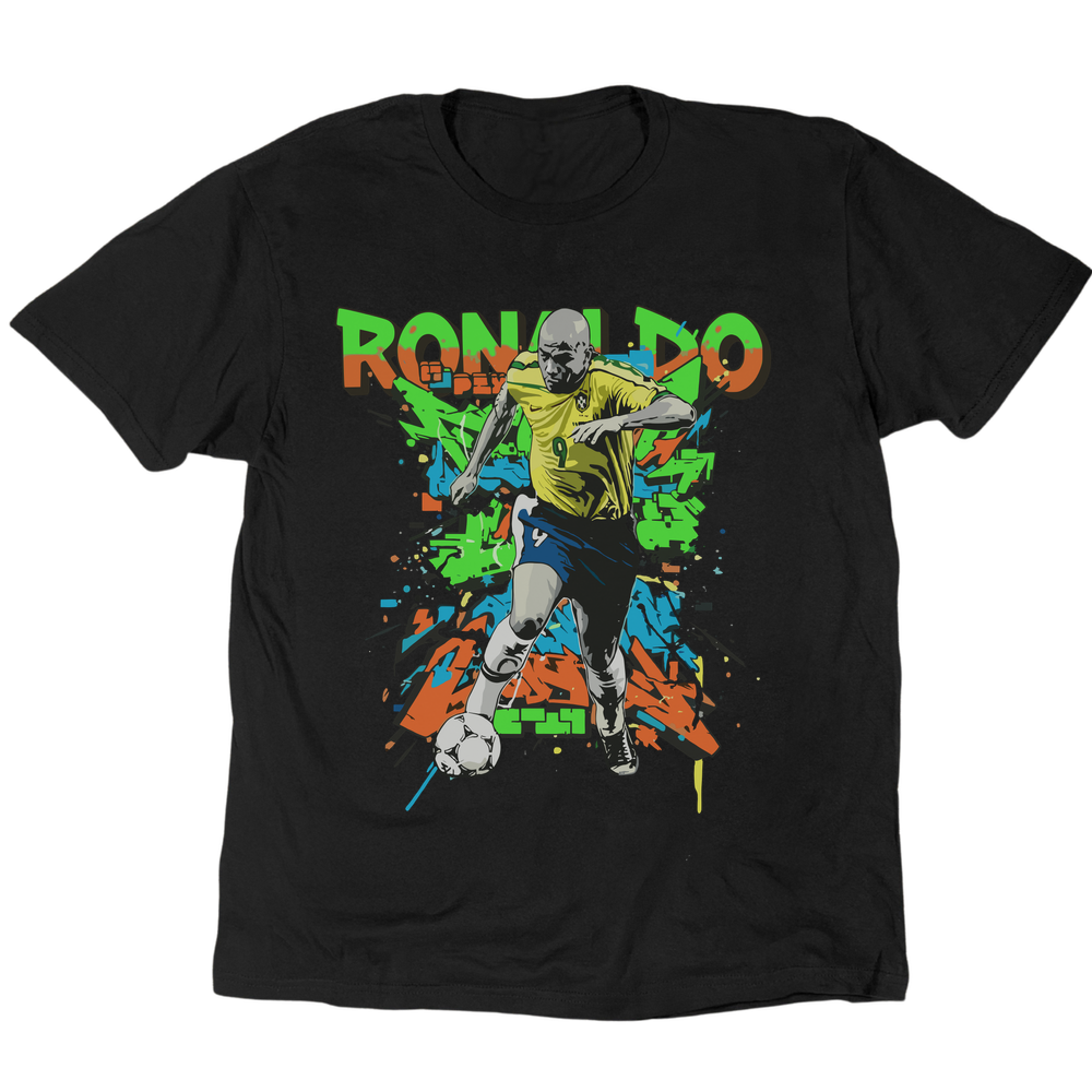 Ronaldo Graffiti T-Shirt - Black