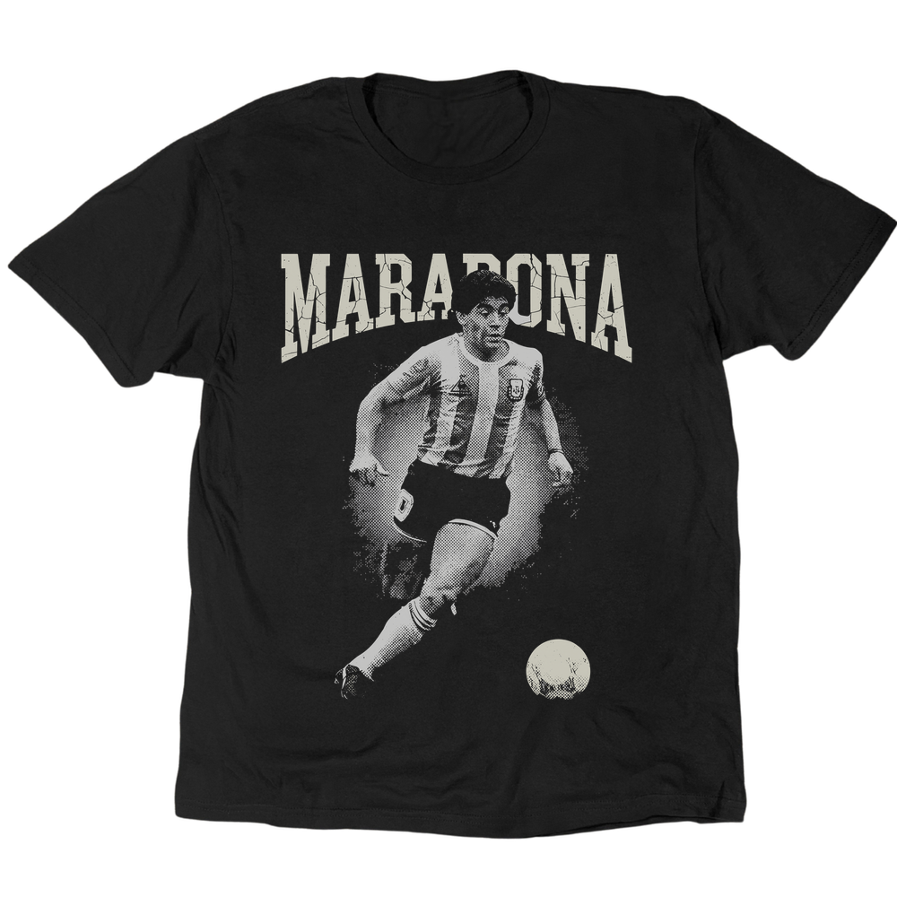 Maradona Vintage T-Shirt - Black