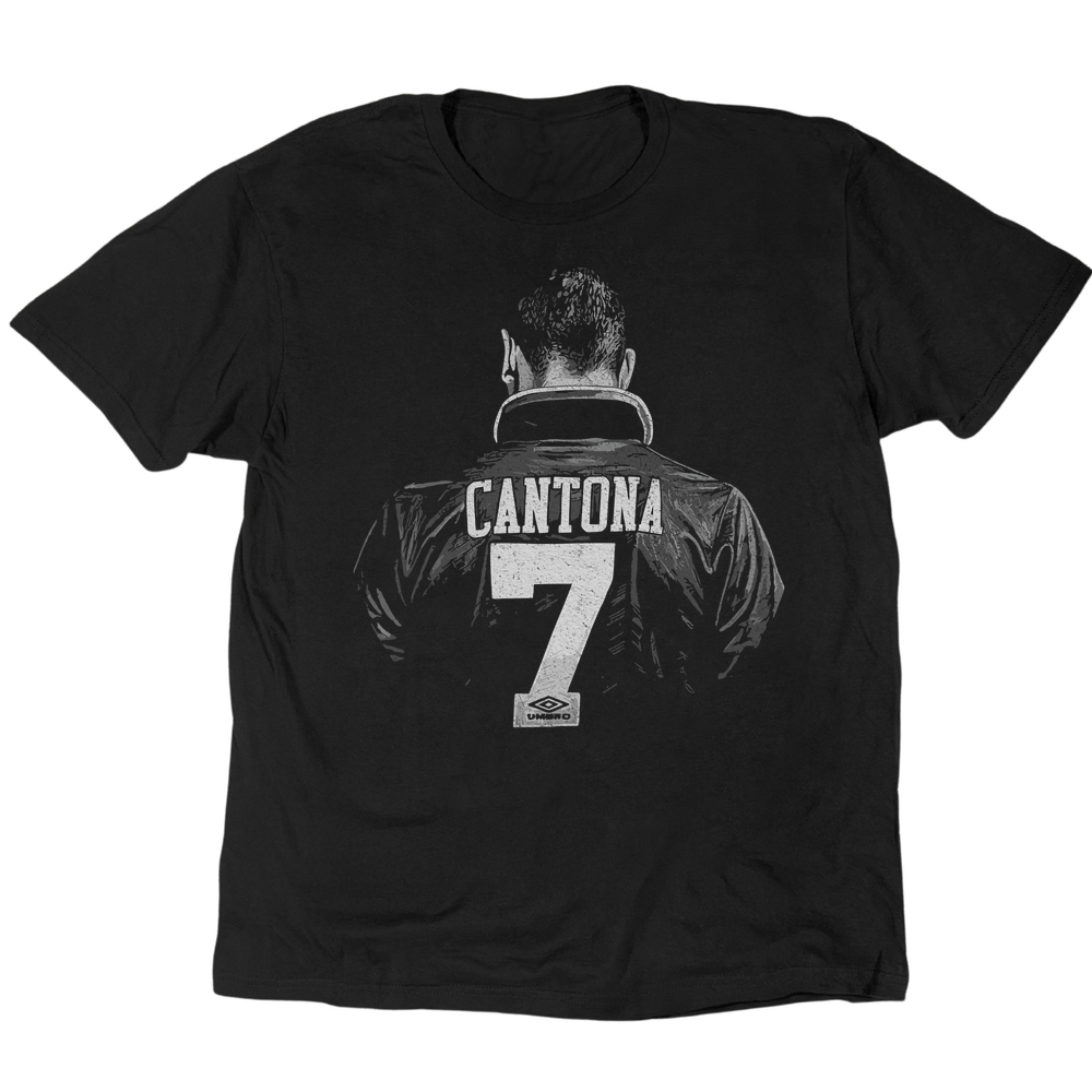 Cantona The Iconic Number 7 T-Shirt - Black