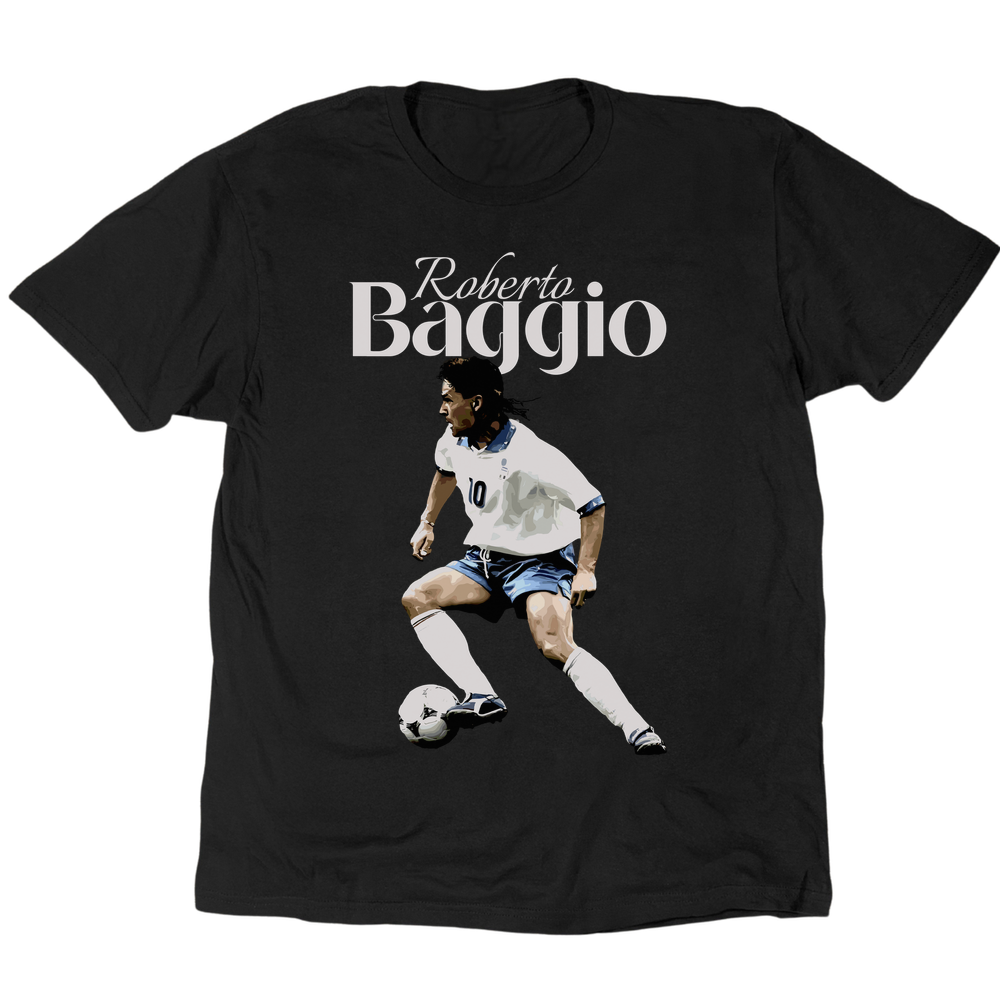 Baggio The Divine Ponytail T-Shirt - Black