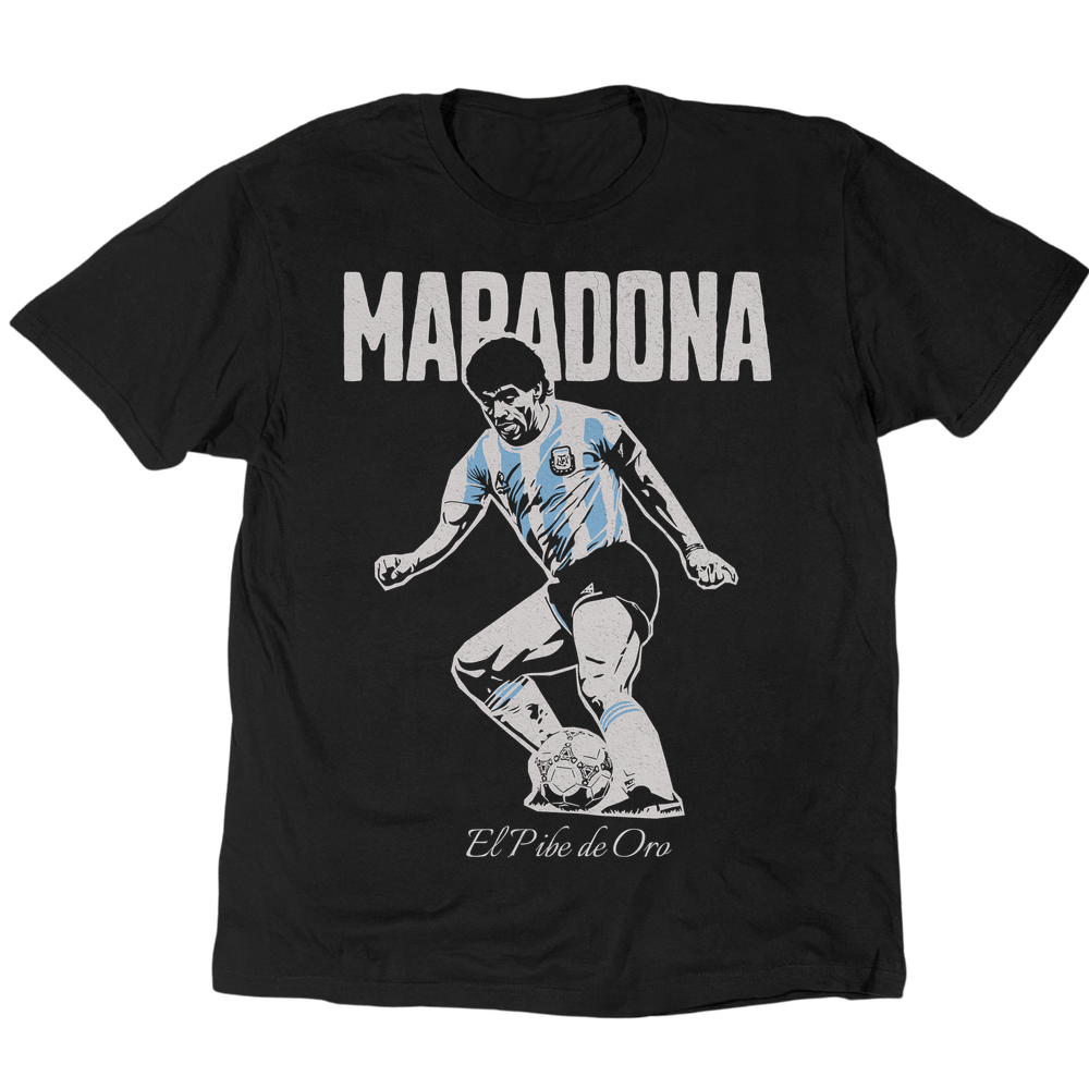 El Pibe De Oro Diego Maradona T-Shirt - Black