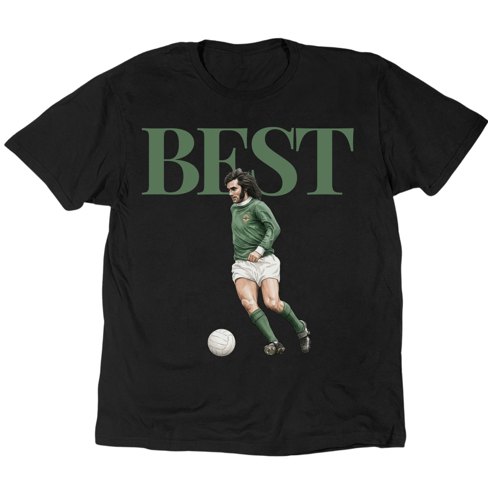 George Best Northern Ireland T-Shirt - Black