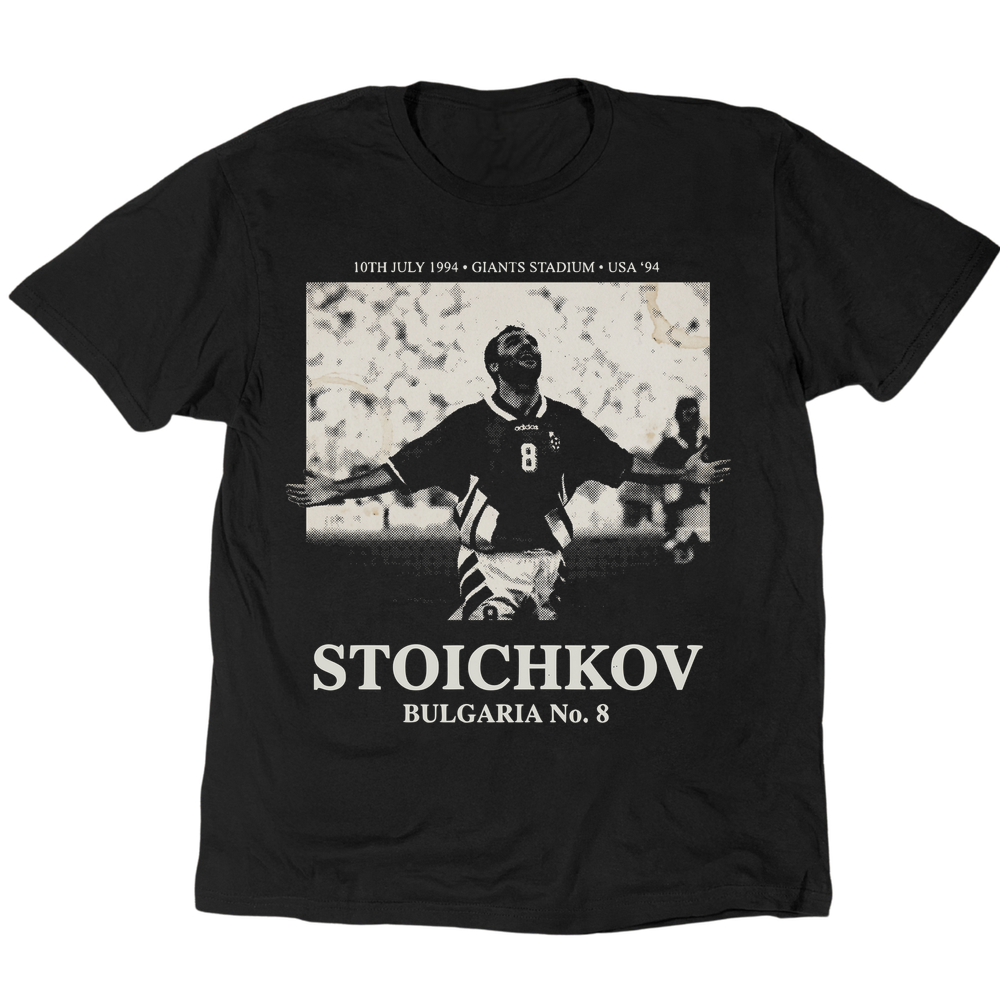 Vintage Celebration Hristo Stoichkov 1994 T-Shirt - Black