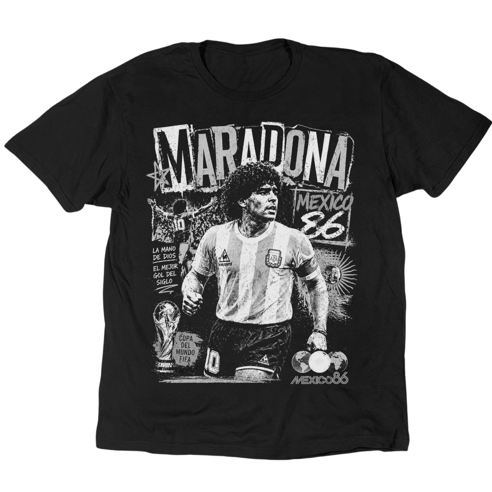 Maradona 86 T-Shirt - Black