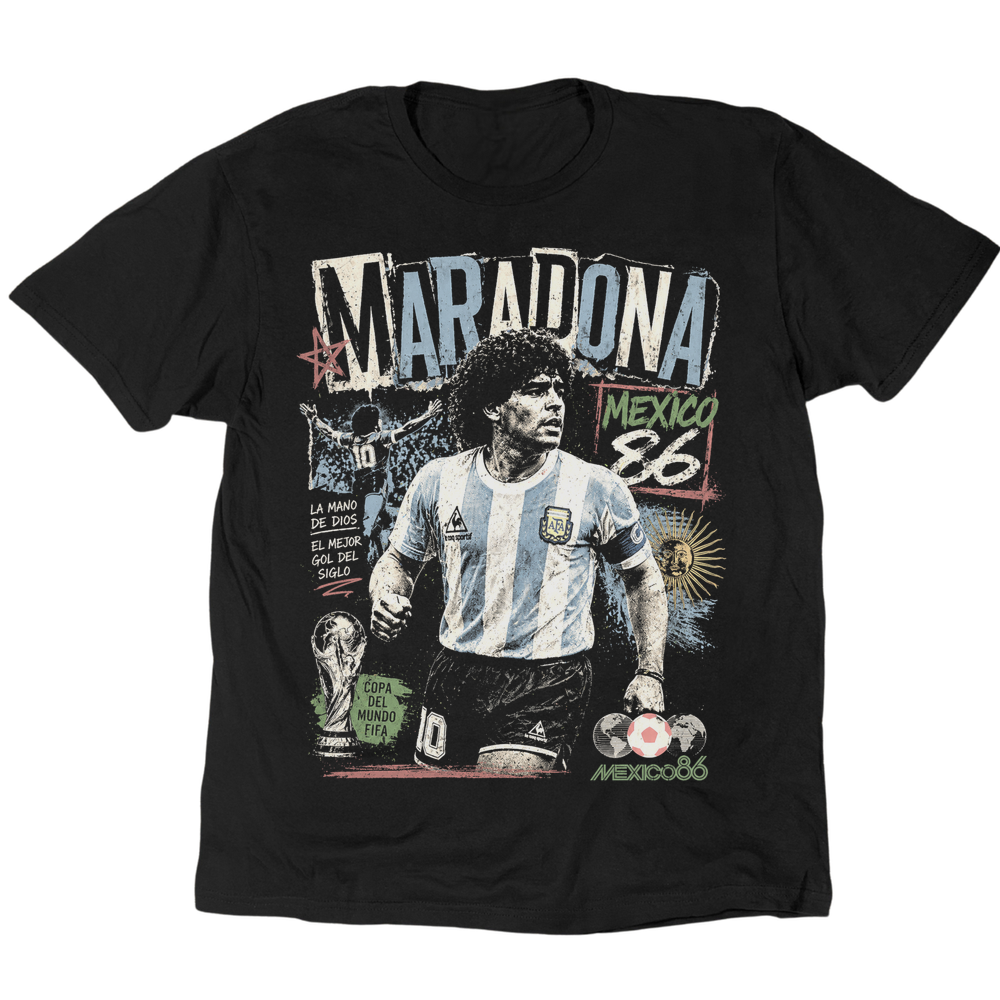 Maradona 1986 T-Shirt - Black