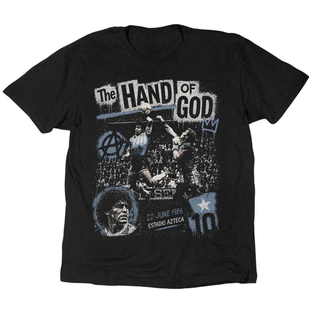 Maradona The Hand Of God 22 June 1986 T-Shirt - Black