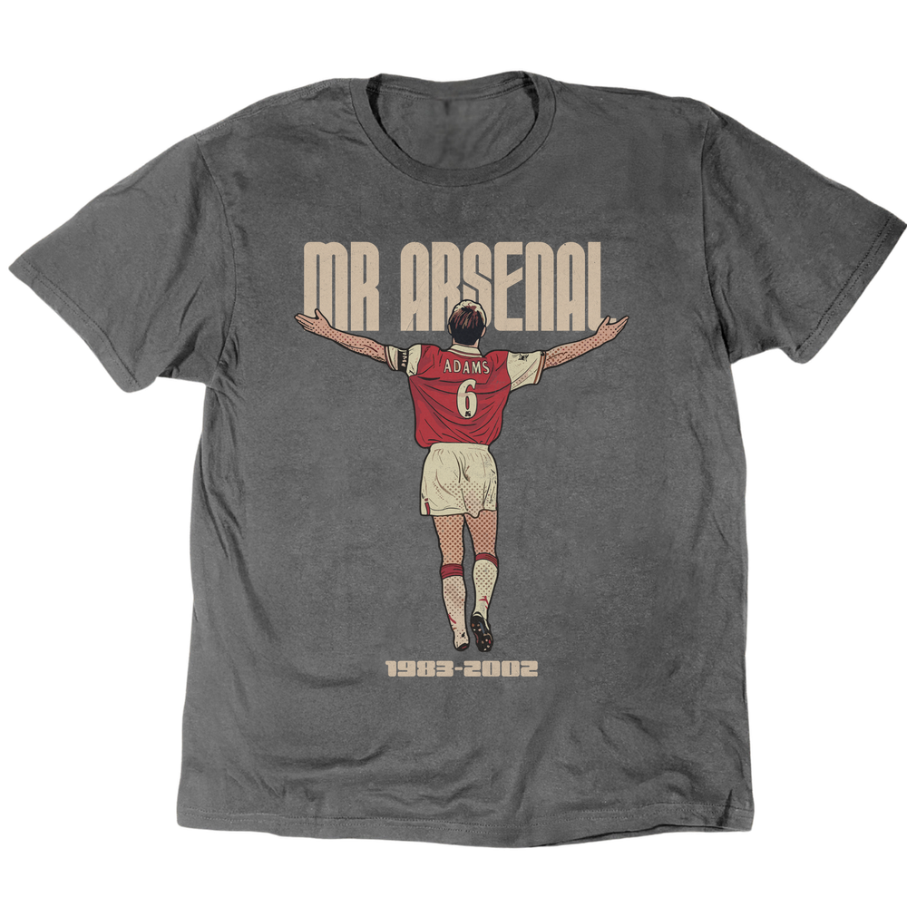 Tony Adams Mr Arsenal T-Shirt - Charcoal