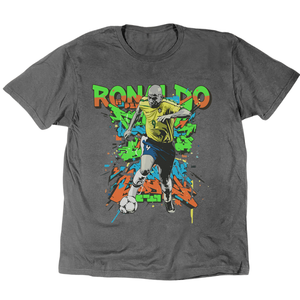 Ronaldo Graffiti T-Shirt - Charcoal