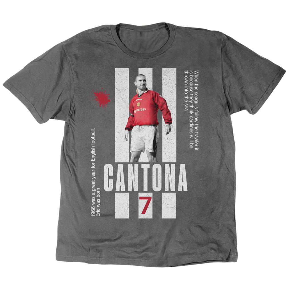 Cantona 7 T-Shirt - Charcoal