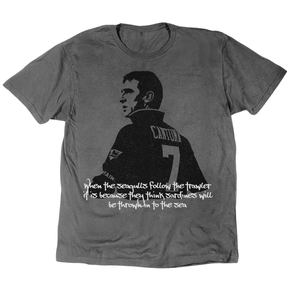 Cantona When The Seagulls Follow The Trawler T-Shirt - Charcoal