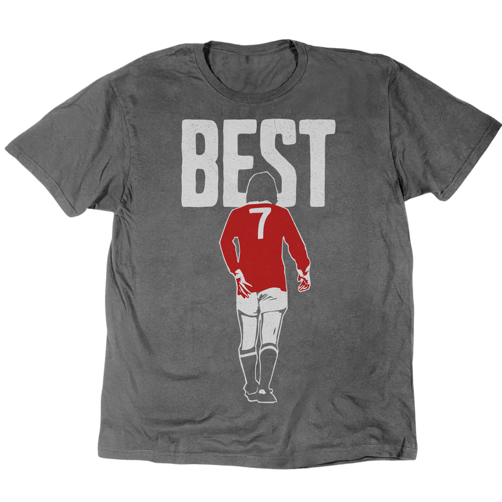 George Best T-Shirt - Charcoal