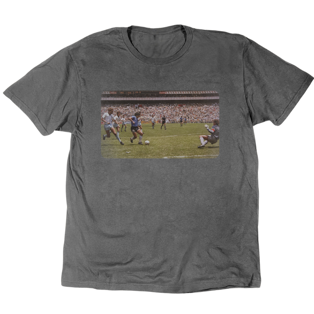 Maradona Goal Of The Century T-Shirt - Charcoal