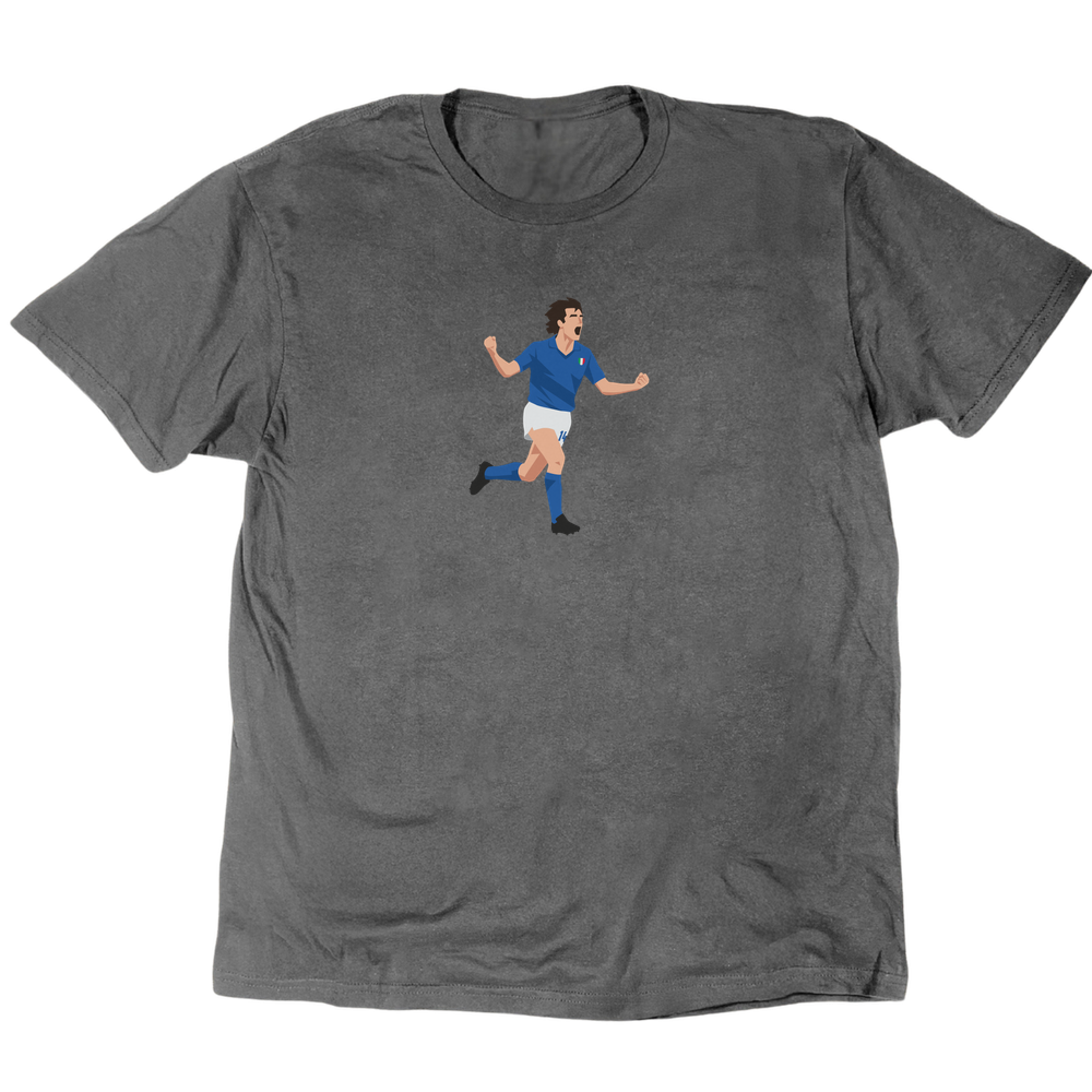 Icons Illustrated Tardelli Celebration T-Shirt - Charcoal