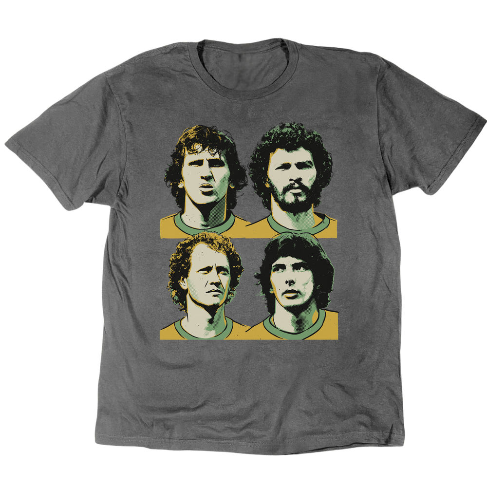 Zico Socrates Eder Falcao 2 T-Shirt - Charcoal