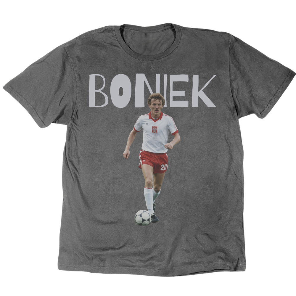 Zbigniew Boniek 1982 T-Shirt - Charcoal
