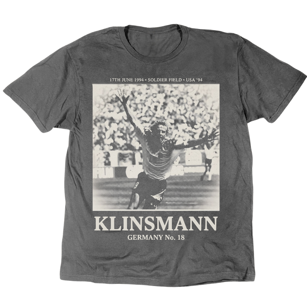 Vintage Celebration Jürgen Klinsmann 1994 T-Shirt - Charcoal