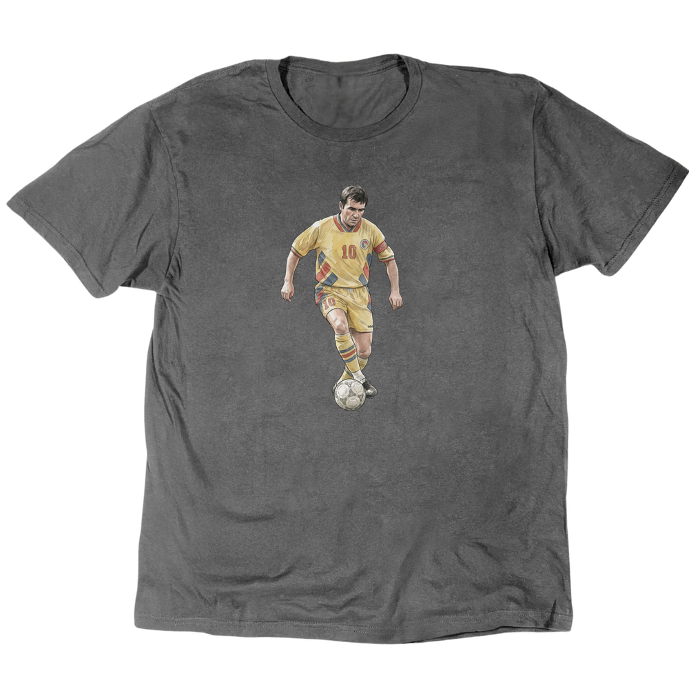 Gheorghe Hagi T-Shirt - Charcoal