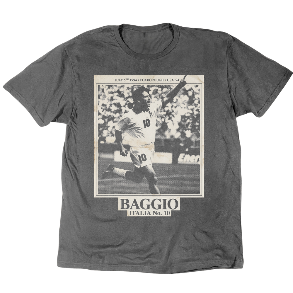 Vintage Celebration Roberto Baggio 1994 T-Shirt - Charcoal