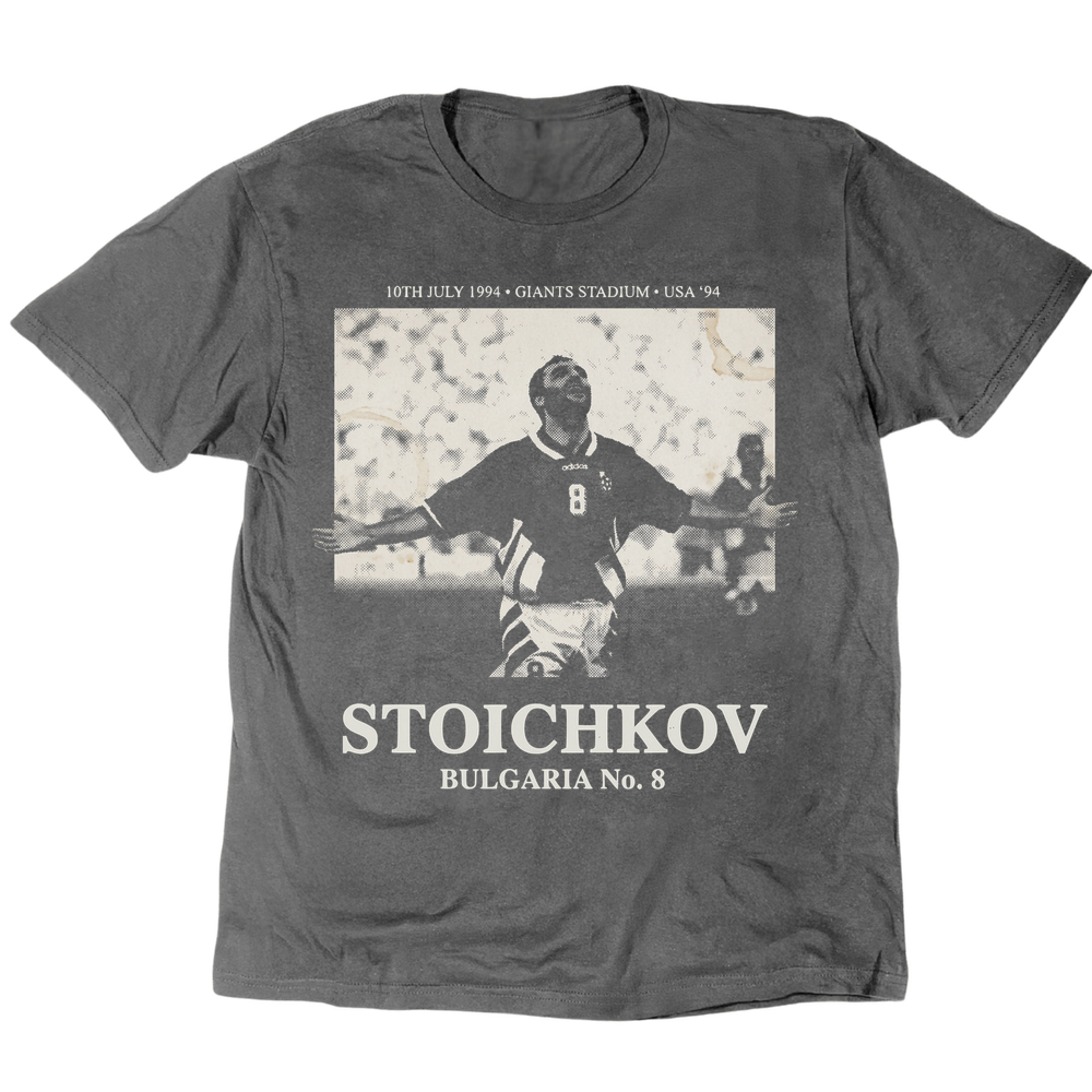 Vintage Celebration Hristo Stoichkov 1994 T-Shirt - Charcoal