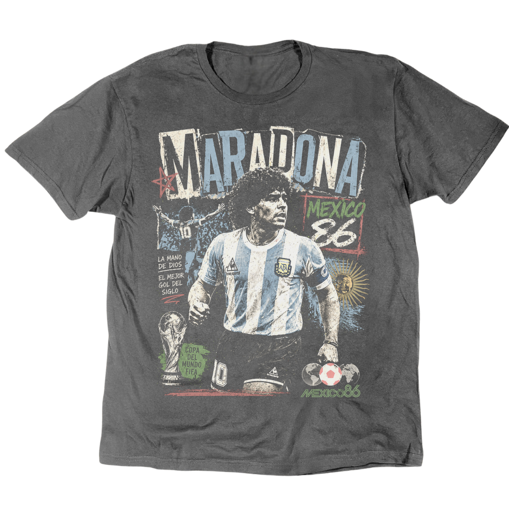 Maradona 1986 T-Shirt - Charcoal