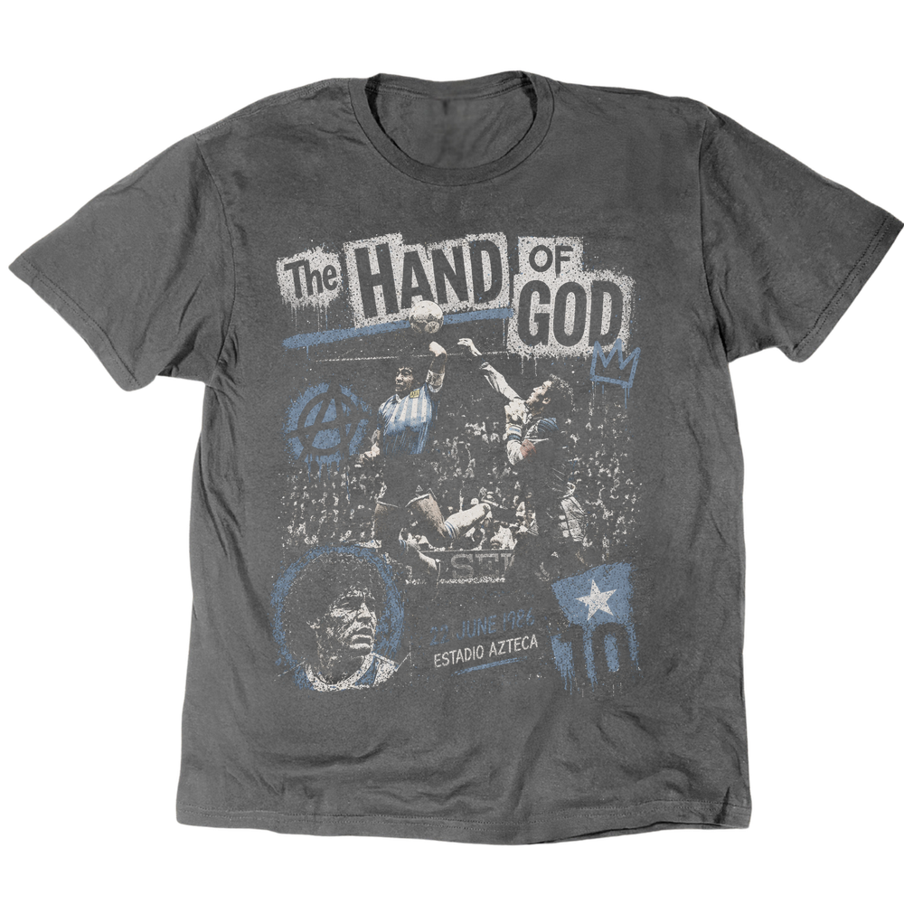 Maradona The Hand Of God 22 June 1986 T-Shirt - Charcoal