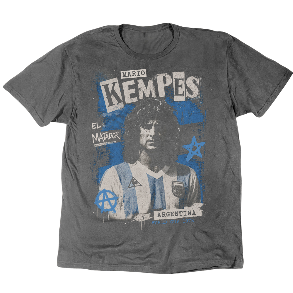 Mario Kempes 1978 T-Shirt - Charcoal