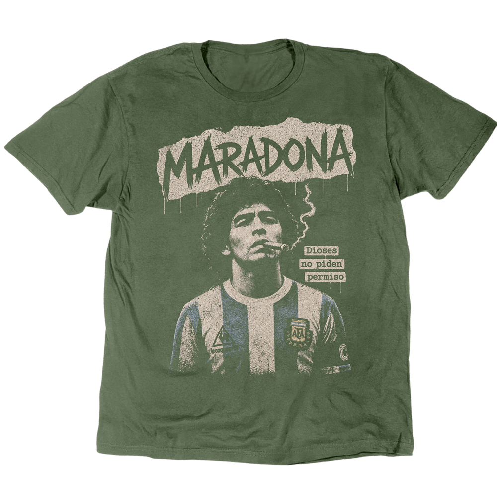 412★サッカー★アルゼンチン代表★maradona★prostars Maradona Dioses No Piden Permiso T-Shirt – Retro 90 Originals