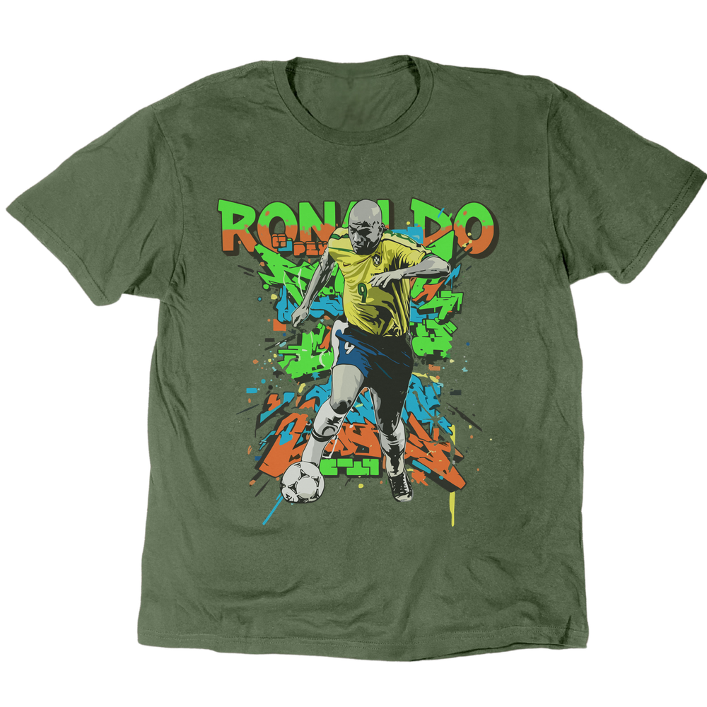 Ronaldo Graffiti T-Shirt - Military Green