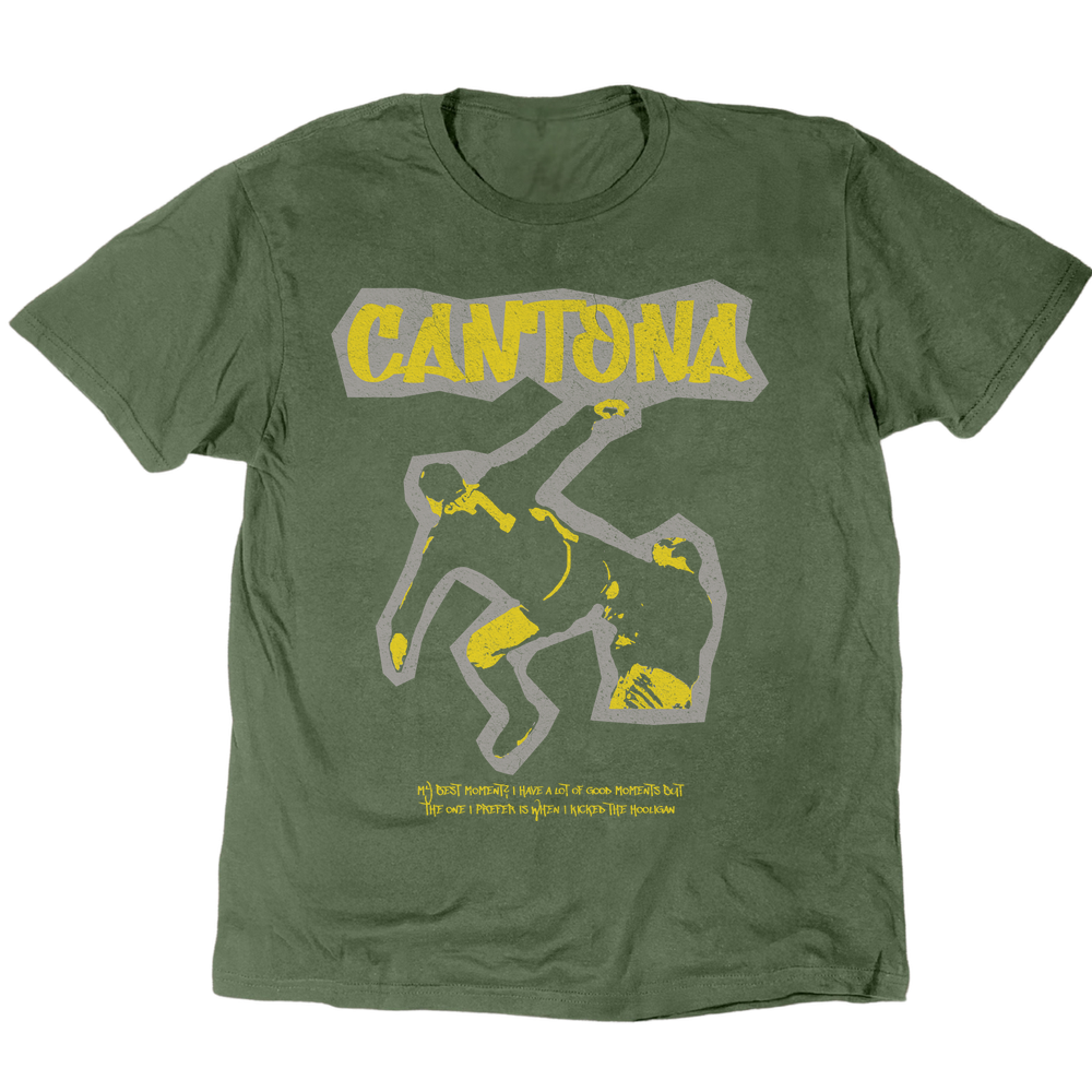 Cantona V Hooligan T-Shirt - Military Green