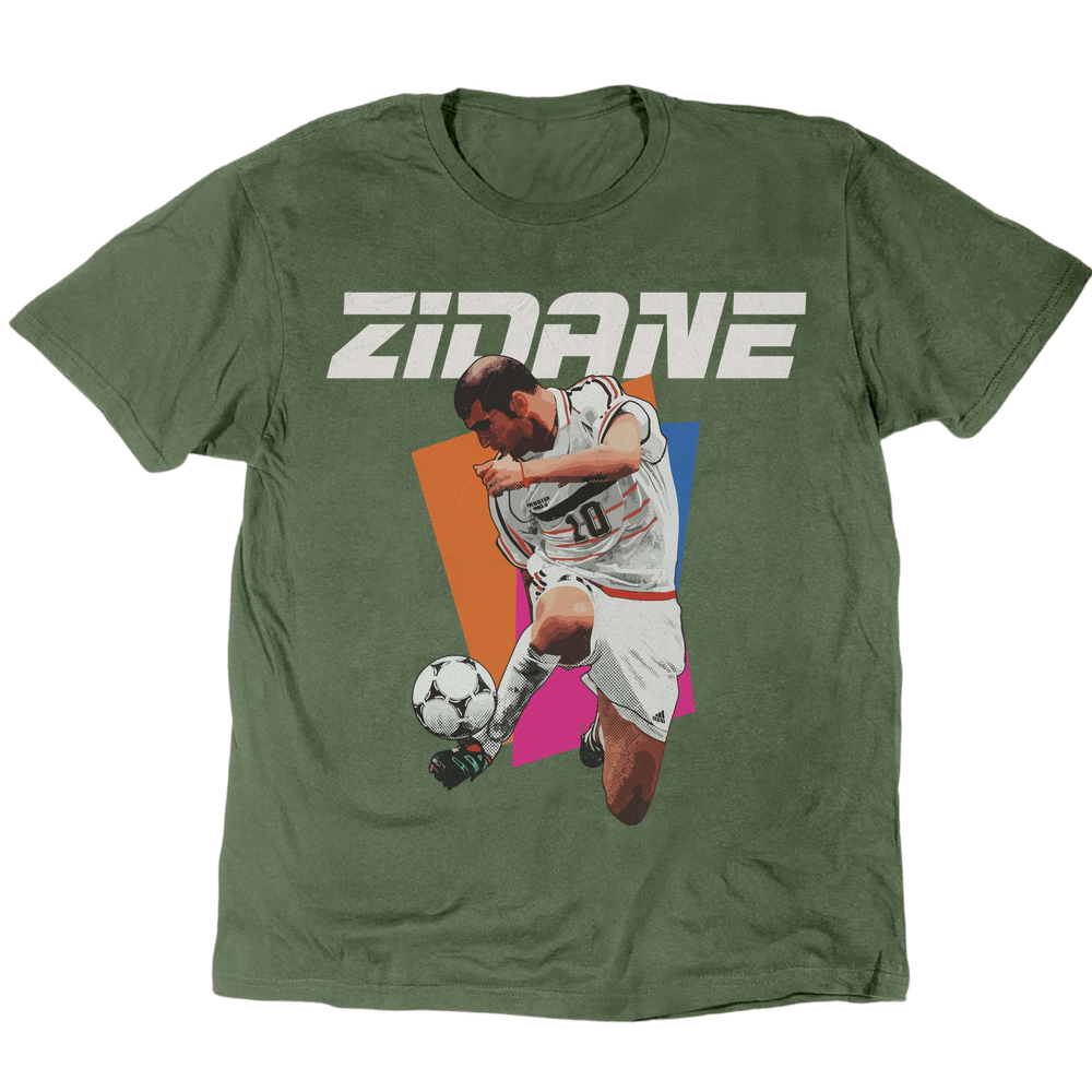 Zidane Y2k T-Shirt - Military Green