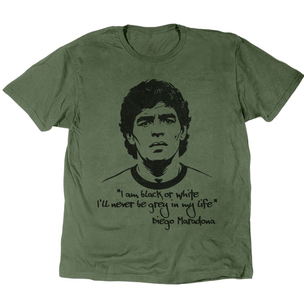 Maradona Black Or White T-Shirt - Military Green