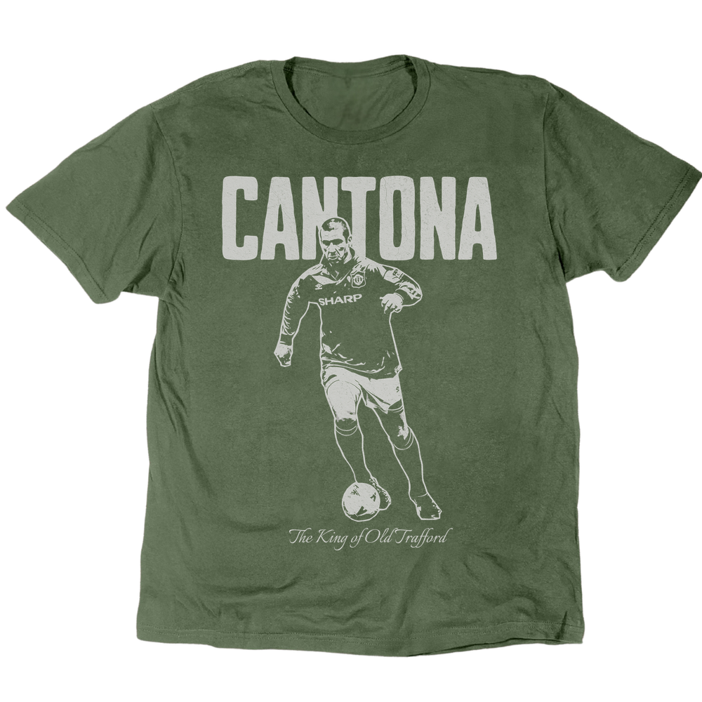 The King Of Old Trafford Eric Cantona T-Shirt - Military Green