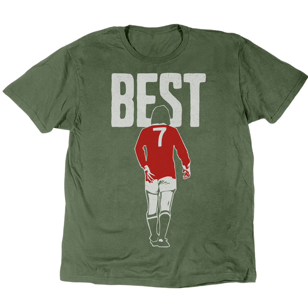 George Best T-Shirt - Military Green