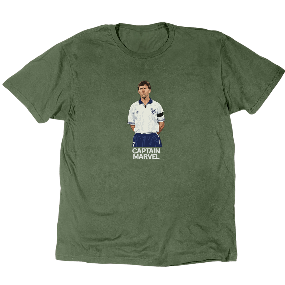 Captain Marvel Bryan Robson T-Shirt - Military Green
