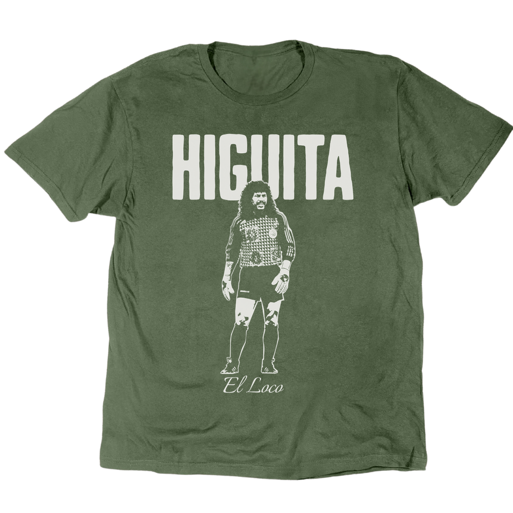 El Loco Rene Higuita T-Shirt - Military Green