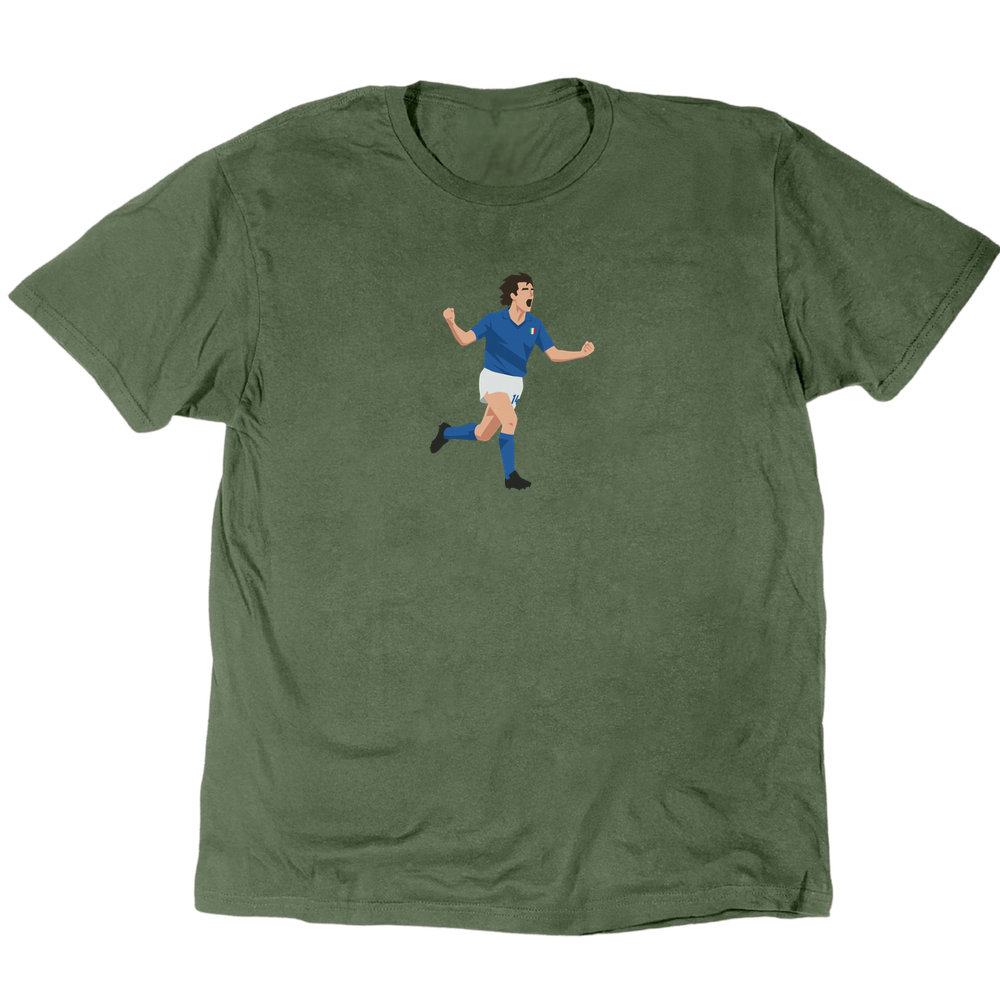 Icons Illustrated Tardelli Celebration T-Shirt - Military Green
