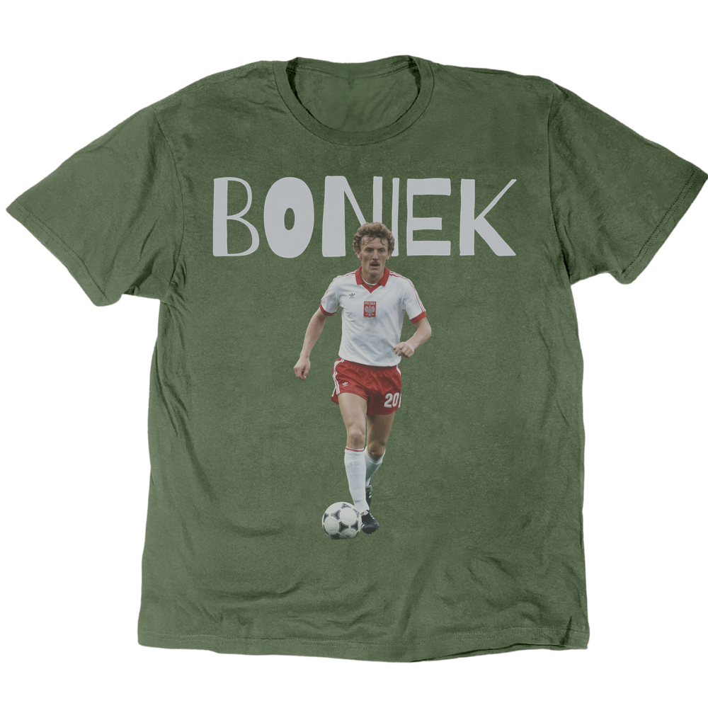 Zbigniew Boniek 1982 T-Shirt - Military Green