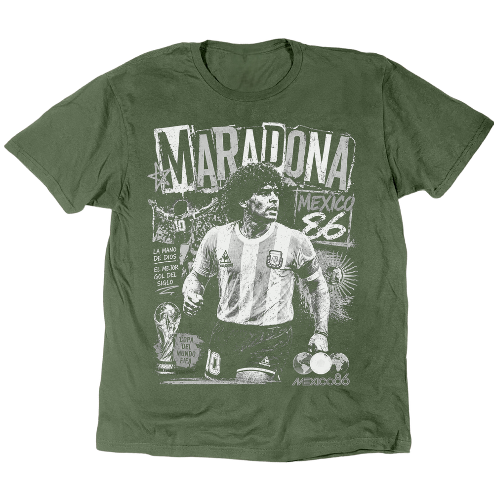 Maradona 86 T-Shirt - Military Green
