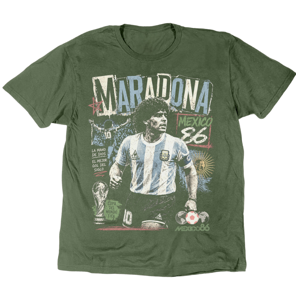 Maradona 1986 T-Shirt - Military Green