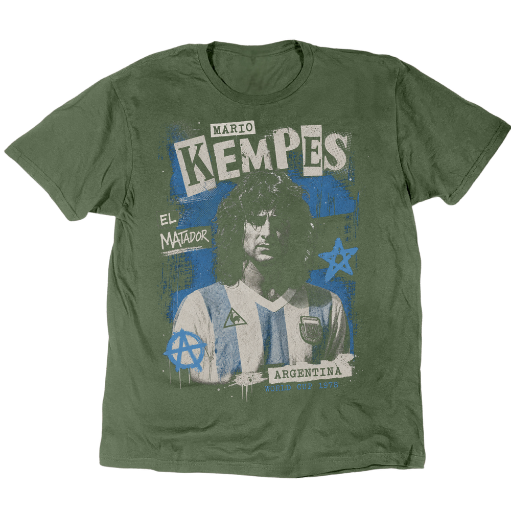 Mario Kempes 1978 T-Shirt - Military Green