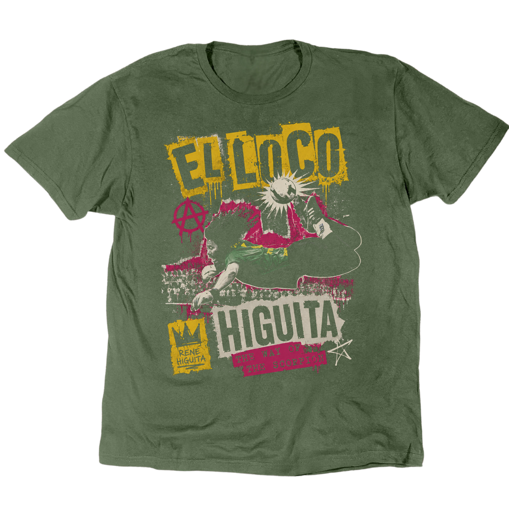 Rene Higuita The Way Of The Scorpion T-Shirt - Military Green