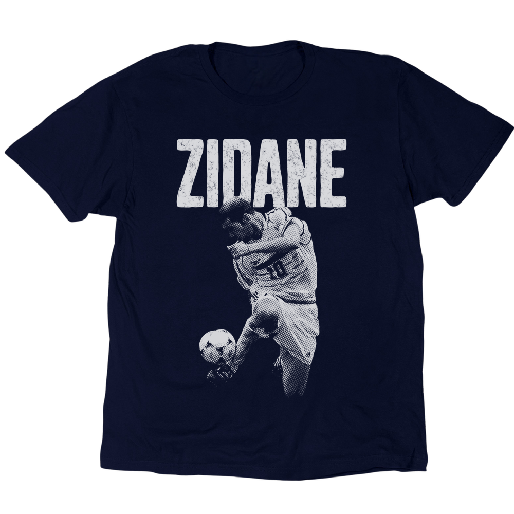 Zidane Halftone T-Shirt - Navy