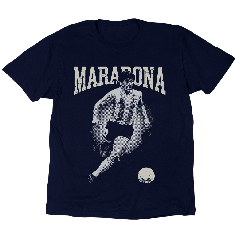 Maradona Vintage T-Shirt - Navy