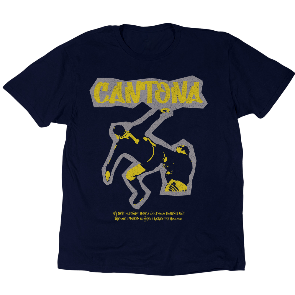 Cantona V Hooligan T-Shirt - Navy