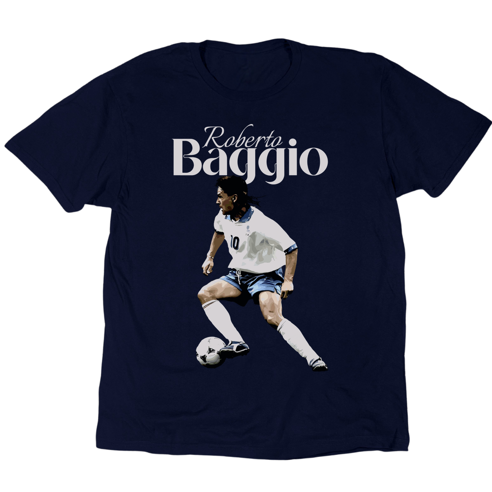 Baggio The Divine Ponytail T-Shirt - Navy