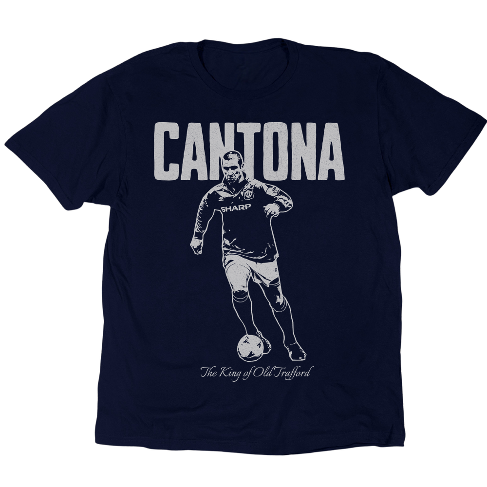 The King Of Old Trafford Eric Cantona T-Shirt - Navy