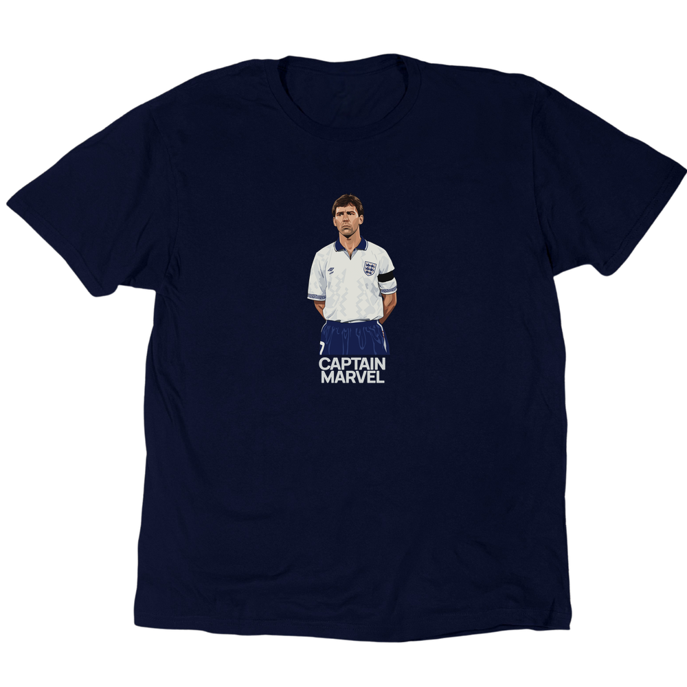 Captain Marvel Bryan Robson T-Shirt - Navy