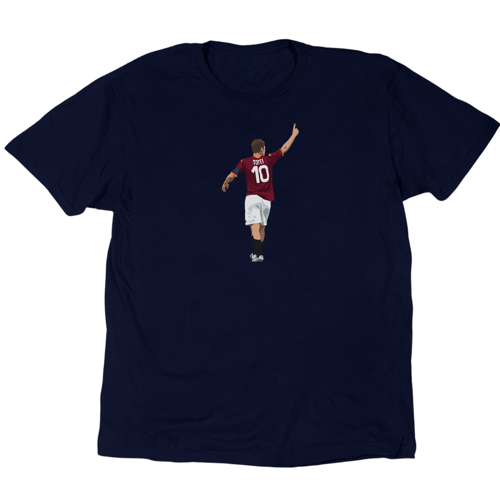 Icons Illustrated Francesco Totti T-Shirt - Navy