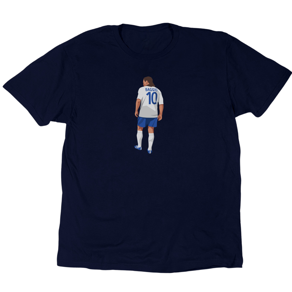 Icons Illustrated Roberto Baggio T-Shirt - Navy